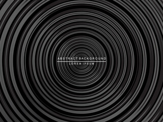 Abstract futuristic dark black background with wave design. Realistic 3d wallpaper with luxurious flowing lines. Perfect background for posters, websites, brochures, banners, applications, etc.