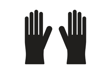 A pair of black gloves