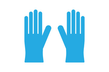 A pair of Medical blue gloves