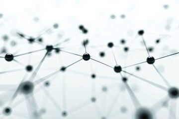 High-tech digital rendering of interconnected nodes