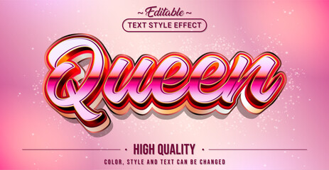 Editable text style effect - Queen text style theme. © Rtn_Studio