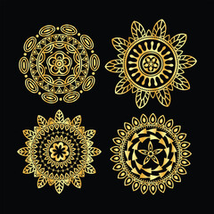 Ornamental luxury mandala pattern 3 in 1 design