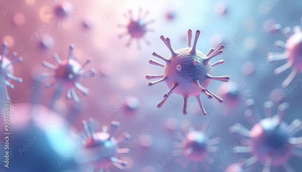 Poster infection in progress a microscopic view of a virus outbreak