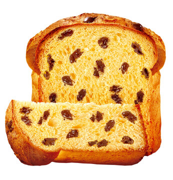 p&atilde;o natalino com gotas de chocolate isolado em fundo transparente - panetone com gotas de chocolate 