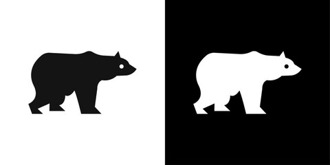 Bear icon logo set vector