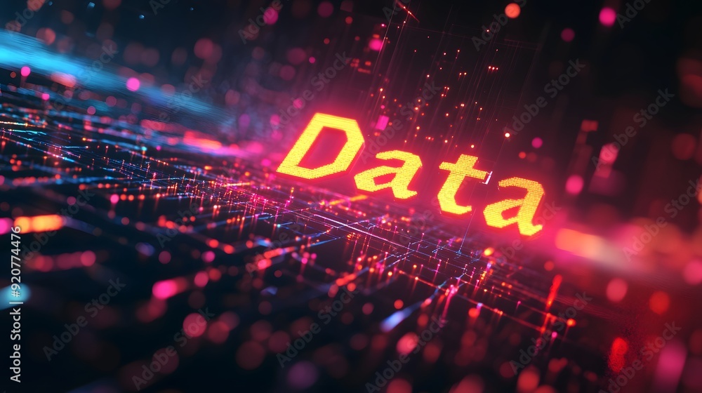 Poster digital data network.