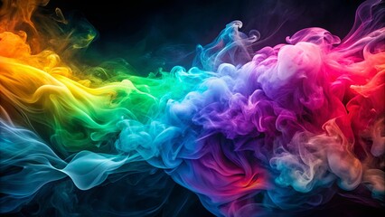 Colorful gradient fluid background resembling smoke and silk , abstract, vibrant, colors, flowing, texture, silk, smooth, swirly