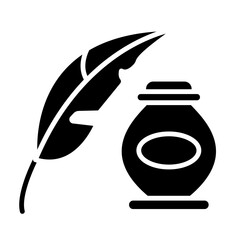 Calligraphy Pen glyph icon