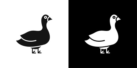 Goose icon logo set vector