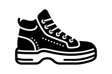 shoe icon silhouette vector illustration  isolated on transparent background- Generative AI