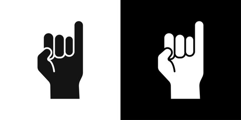 Obraz premium Promise finger gesture icon logo set vector
