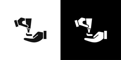 squeeze cream tube icon logo set vector