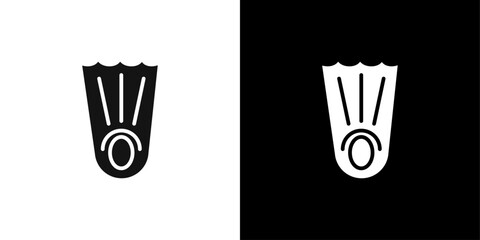 Swimming flippers icon logo set vector © Kajal