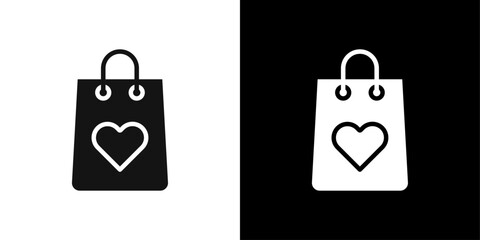 Valentines day gift icon logo set vector