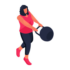 An illustration design of weightlifting 

