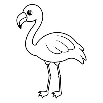 recommend clip art: Flamingo Outline Design, Flamingo Clipart, Cute Baby Flamingo illustration in black and white
                    