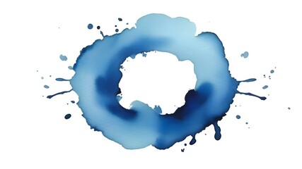 Obraz premium Blue watercolor ring