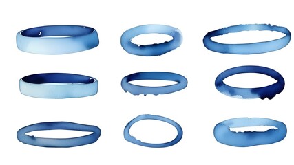 Blue watercolor ring