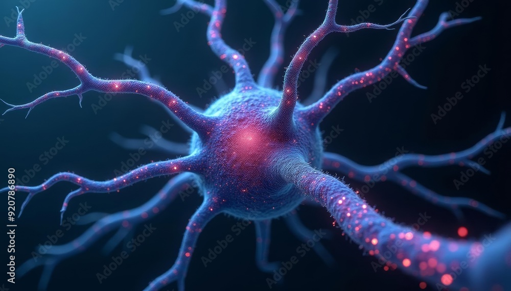 Aufkleber neural network in vibrant 3d rendering