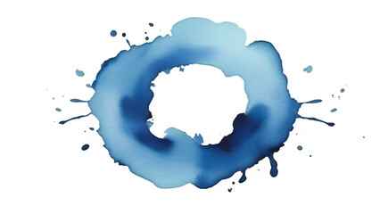 Obraz premium Blue watercolor ring