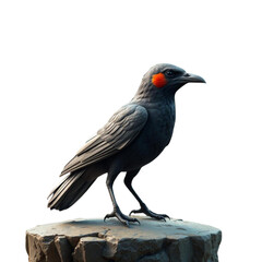 Fototapeta premium a 3d crow on Isolated transparent background png. generated with AI