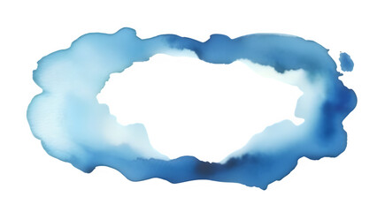 Fototapeta premium Blue watercolor ring