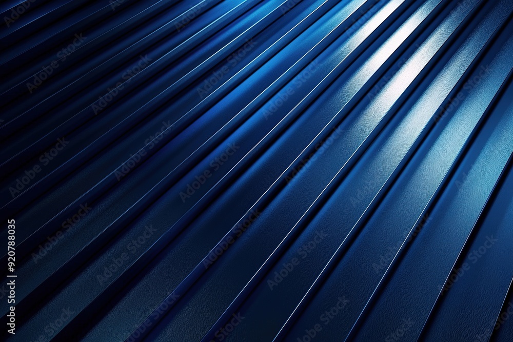 Wall mural abstract blue textured background with diagonal lines and light reflection.