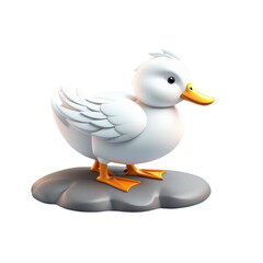 Obraz premium a 3d duck on Isolated transparent background png. generated with AI