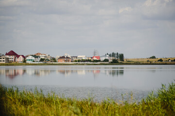 Obraz premium view of the river in the city