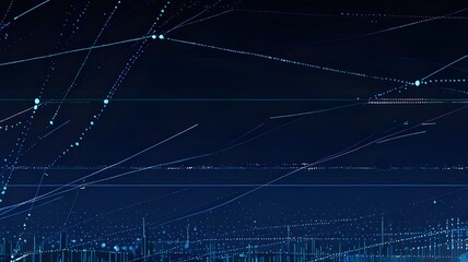 Obraz premium Dot internet connection with Bokeh and sky Blue Background generative Ai 