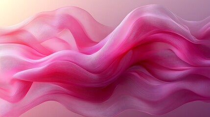 Obraz premium Abstract pink fabric flowing in a wave.