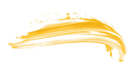 Yellow brush strokes on a transparent background.