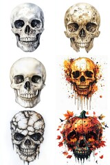 Artistic Skull Collection: Watercolor Techniques