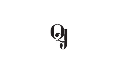 QJ, JQ, J, Q Abstract Letters Logo Monogram