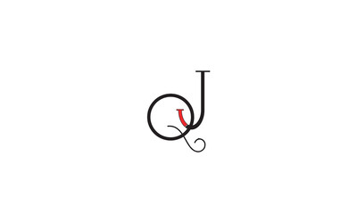 QJ, JQ, J, Q Abstract Letters Logo Monogram
