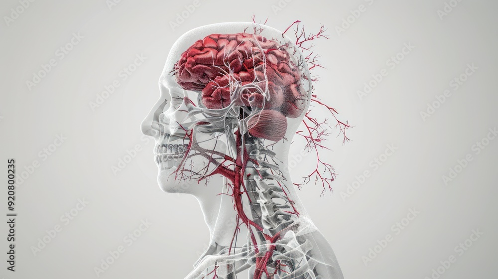 Poster detailed 3d model of human esophagus with muscles and sphincters in sharp 32k resolution for gastroe
