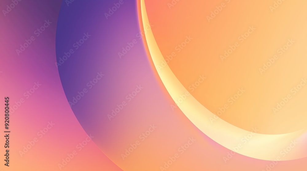 Poster abstract circular design featuring warm and cool gradient colors blending harmoniously