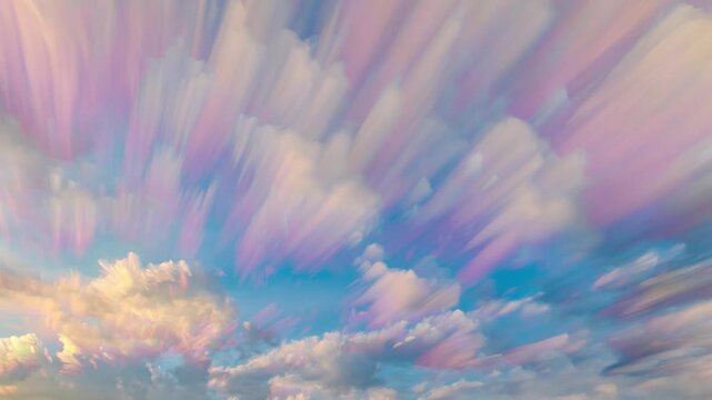 虹色の日没 タイムラプス