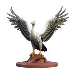 Obraz premium 3d american bald eagle on Isolated transparent background png. generated with AI