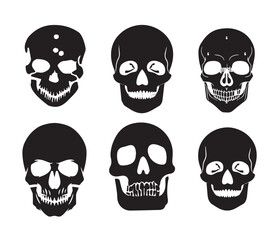 Silhouette Illustration of a human skull Vector
