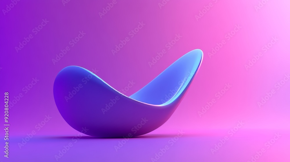Poster fluid neon holographic curved wave in motion colorful background 3d render. gradient design element 