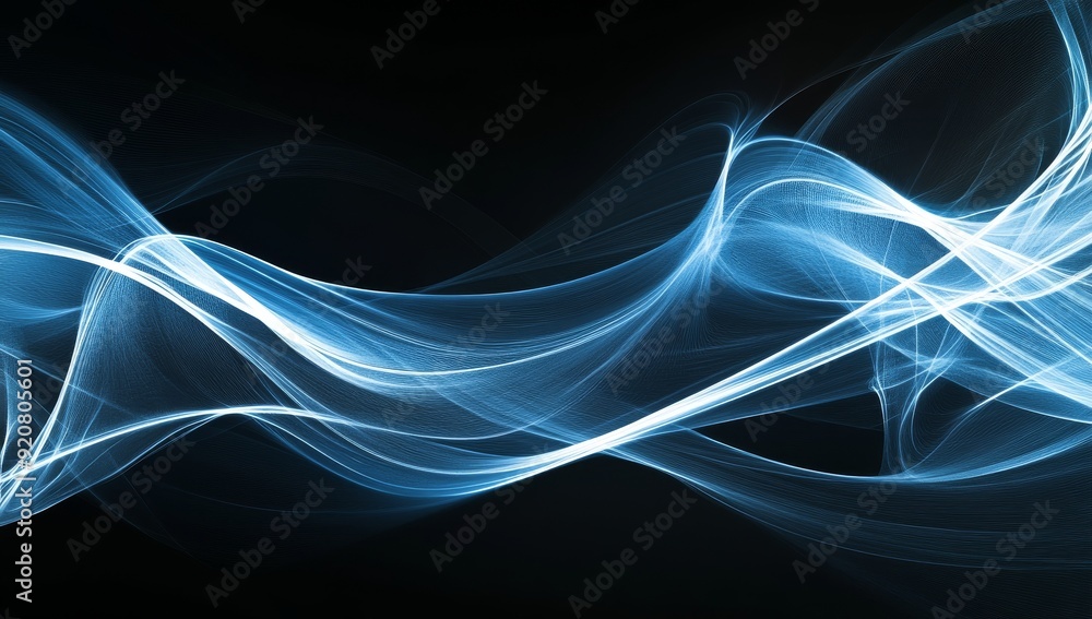 Poster creating a minimalistic background with black and blue abstracts. ai generative.