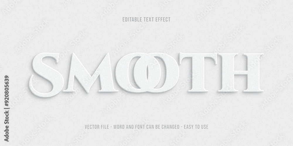 Poster embossed 3d editable text effect