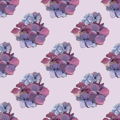 Seamless vector pattern of elegant purple violets