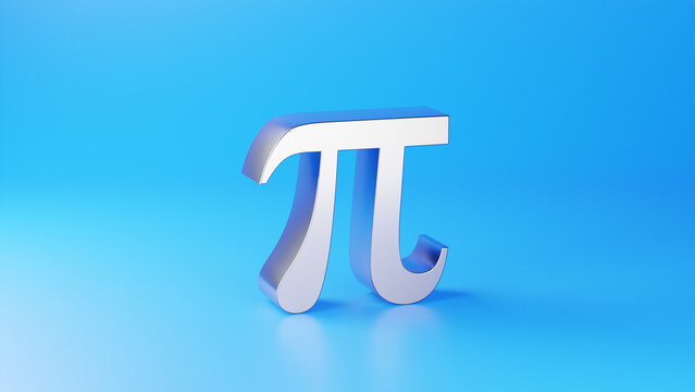 pi sign chrome on cyan