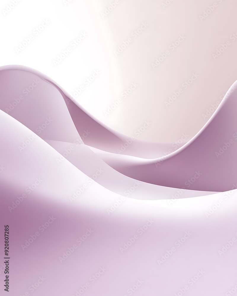 Poster soft lilac gradient with white abstract shape background