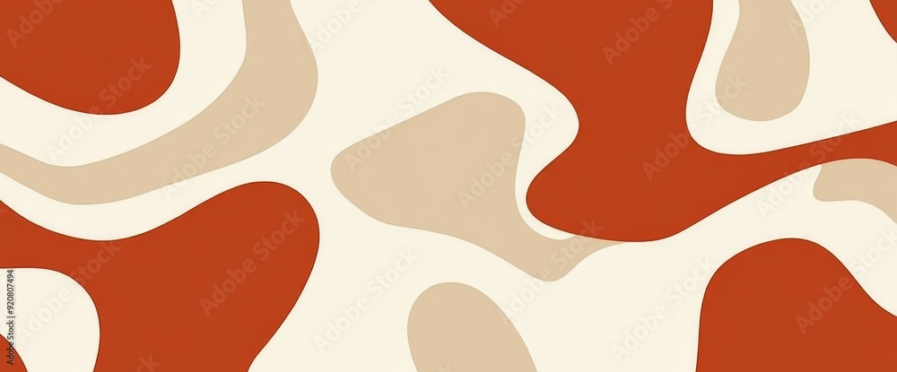 Poster the pattern seamless background is made of modern abstract florals with a minimal style and is suita