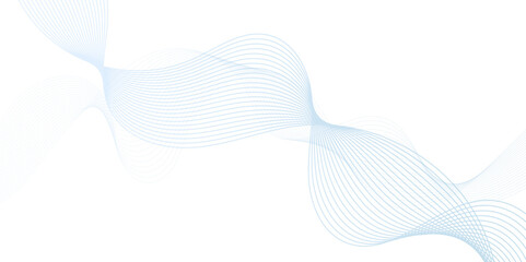 Smooth wave abstract vector background with shadow. background image with dynamic curves. Abstract blue futuristic blend waves lines technology background and sound wave lines on white background.	