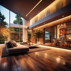 Modern smart house interior