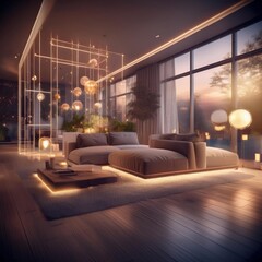 Modern smart house interior